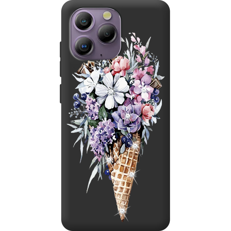 Чохол зі стразами Blackview A96 Ice Cream Flowers