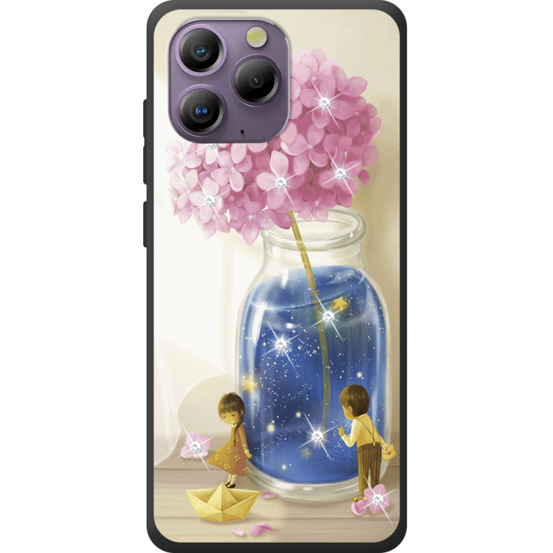 Чохол зі стразами Blackview A96 Little Boy and Girl