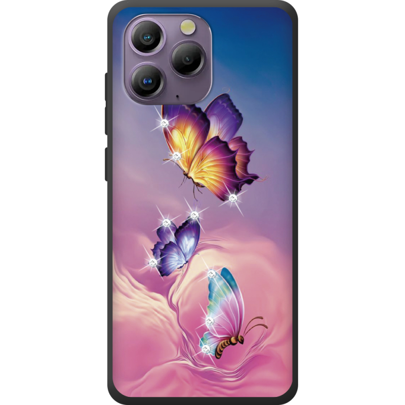 Чохол зі стразами Blackview A96 Butterflies