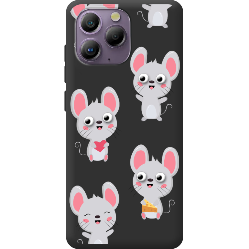 Прозорий чохол BoxFace Blackview A96 с 3D-глазками Mouse