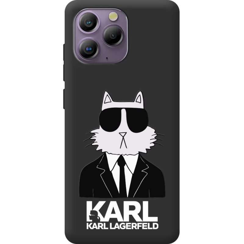 Чорний чохол BoxFace Blackview A96 Cat in Black