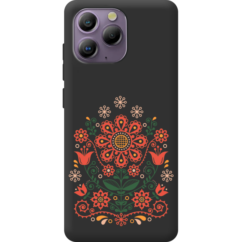 Чорний чохол BoxFace Blackview A96 Ukrainian Ornament