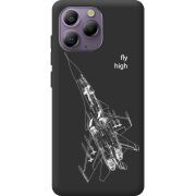 Чорний чохол BoxFace Blackview A96 Військовий літак