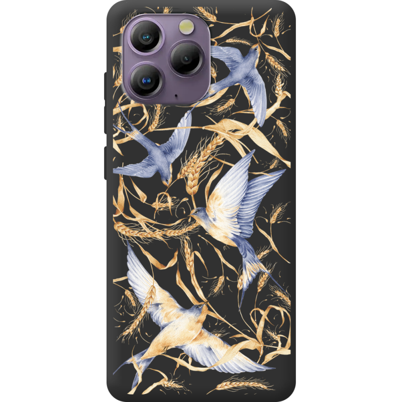 Чорний чохол BoxFace Blackview A96 Ластівки