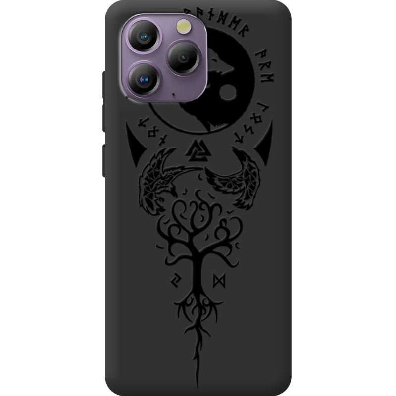 Чорний чохол BoxFace Blackview A96 Hugin and Munin