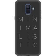Черный чехол Uprint Samsung A600 Galaxy A6 2018 Minimalistic