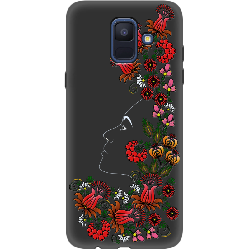Черный чехол Uprint Samsung A600 Galaxy A6 2018 3D Ukrainian Muse