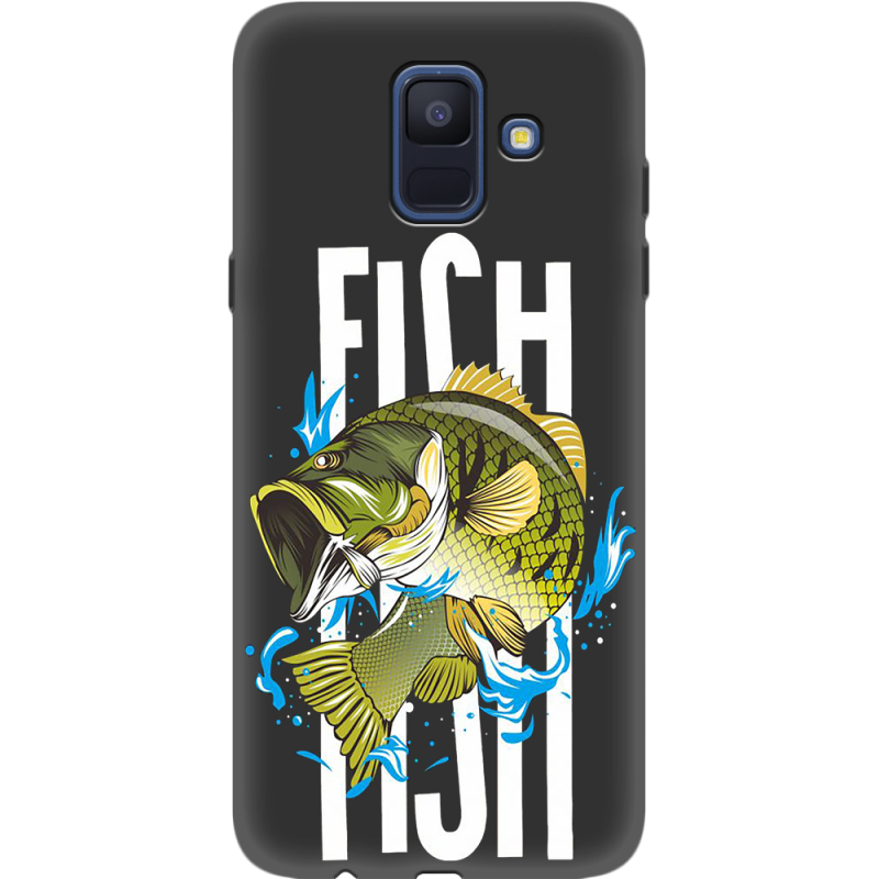 Черный чехол Uprint Samsung A600 Galaxy A6 2018 Fish