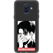 Черный чехол Uprint Samsung A600 Galaxy A6 2018 Attack On Titan - Ackerman