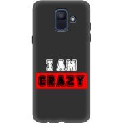 Черный чехол Uprint Samsung A600 Galaxy A6 2018 I'm Crazy