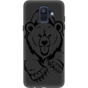 Черный чехол Uprint Samsung A600 Galaxy A6 2018 Grizzly Bear