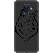 Черный чехол Uprint Samsung A600 Galaxy A6 2018 Wolf