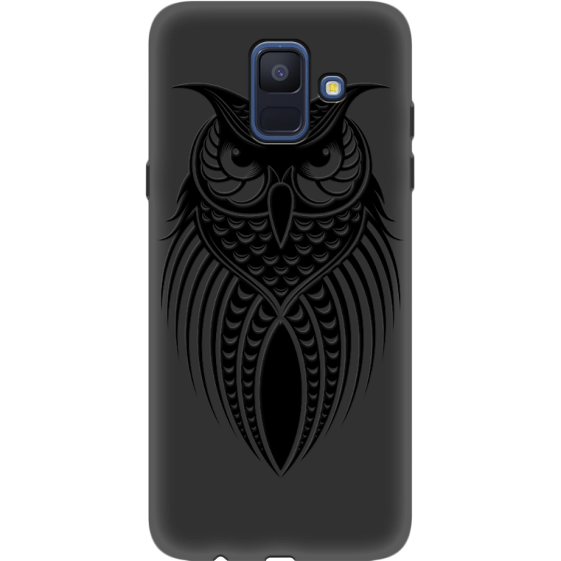 Черный чехол Uprint Samsung A600 Galaxy A6 2018 Owl