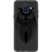 Черный чехол Uprint Samsung A600 Galaxy A6 2018 Owl