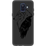 Черный чехол Uprint Samsung A600 Galaxy A6 2018 Wolf and Raven