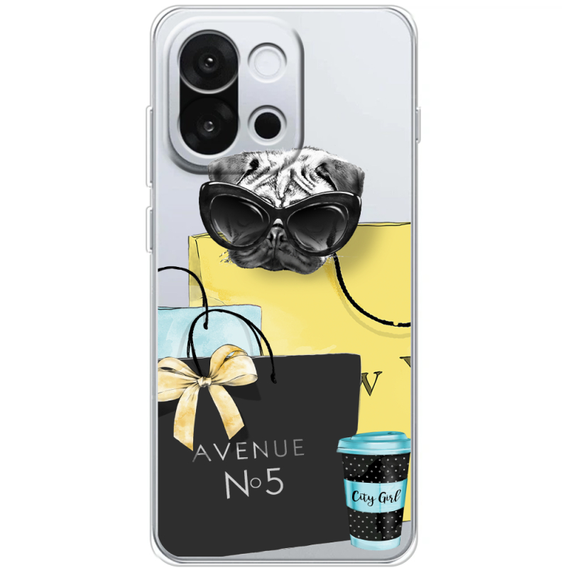 Прозорий чохол BoxFace OnePlus 13T Fashion Pug