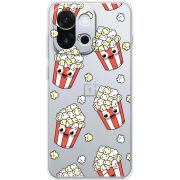 Прозорий чохол BoxFace OnePlus 13T с 3D-глазками Popcorn