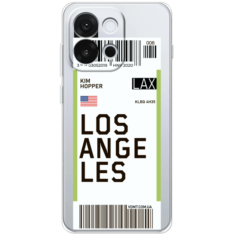 Прозорий чохол BoxFace OnePlus 13T Ticket Los Angeles