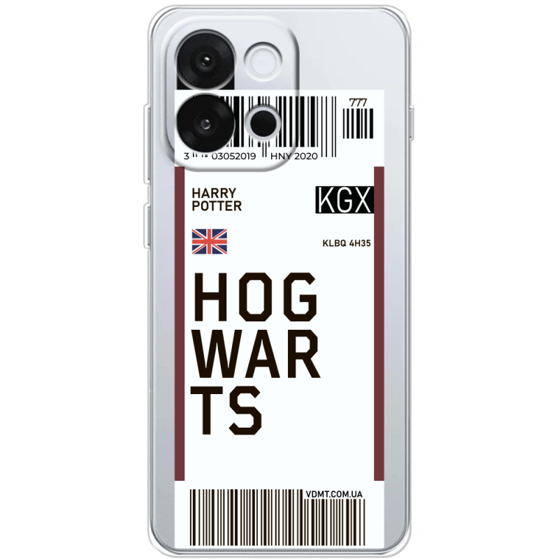 Прозорий чохол BoxFace OnePlus 13T Ticket Hogwarts