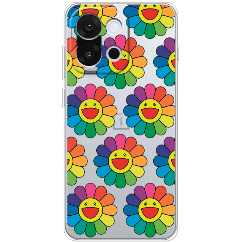 Прозорий чохол BoxFace OnePlus 13T Hippie Flowers
