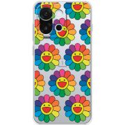 Прозорий чохол BoxFace OnePlus 13T Hippie Flowers