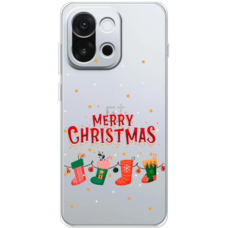Прозорий чохол BoxFace OnePlus 13T Merry Christmas
