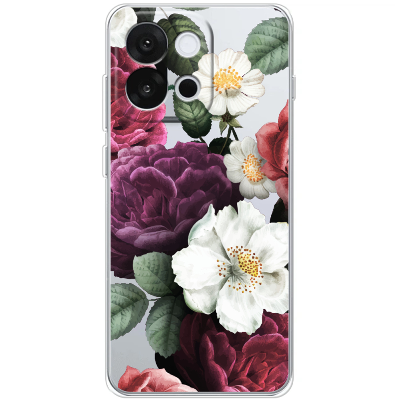 Прозорий чохол BoxFace OnePlus 13T Floral Dark Dreams