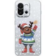 Прозорий чохол BoxFace OnePlus 13T Christmas Deer with Snow