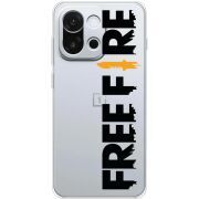 Прозорий чохол BoxFace OnePlus 13T Free Fire Black Logo