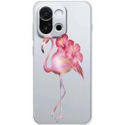 Прозорий чохол BoxFace OnePlus 13T Floral Flamingo