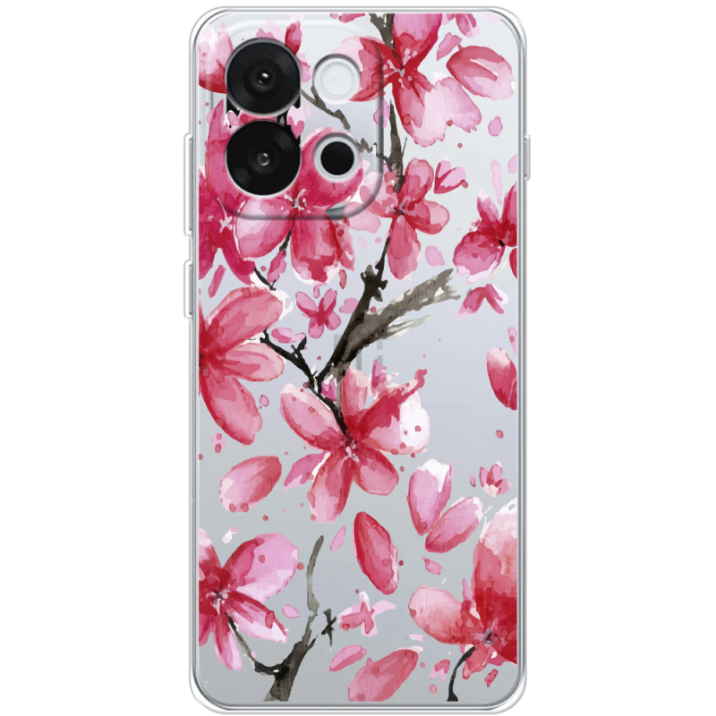 Прозорий чохол BoxFace OnePlus 13T Pink Magnolia