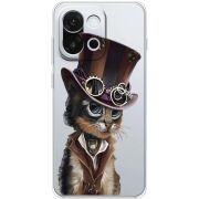 Прозорий чохол BoxFace OnePlus 13T Steampunk Cat