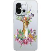 Чохол зі стразами OnePlus 13T Deer with flowers