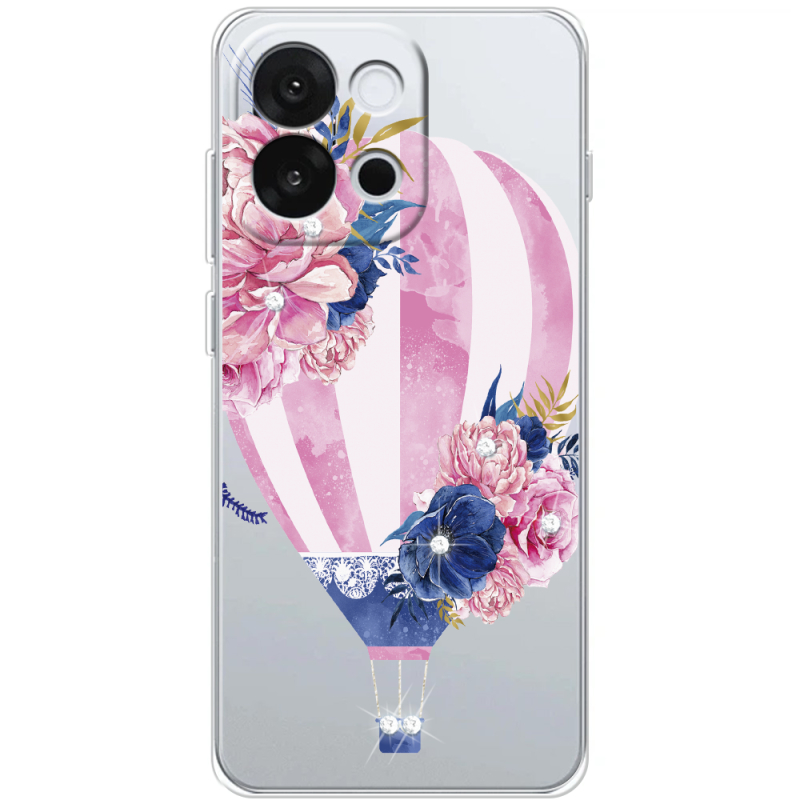 Чохол зі стразами OnePlus 13T Pink Air Baloon