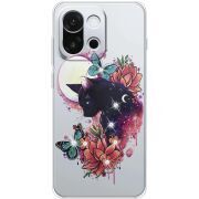 Чохол зі стразами OnePlus 13T Cat in Flowers