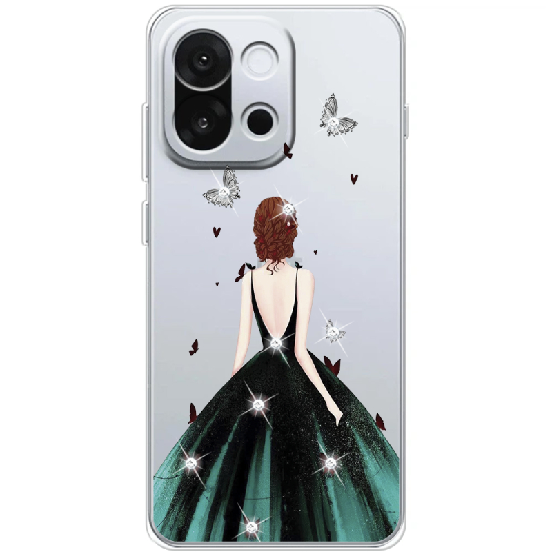 Чохол зі стразами OnePlus 13T Girl in the green dress