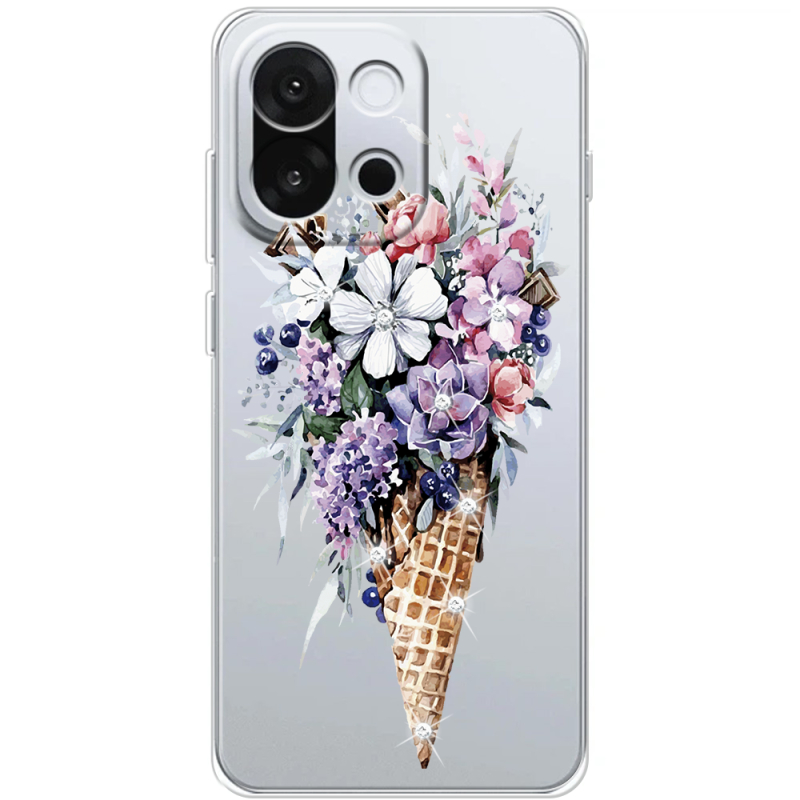 Чохол зі стразами OnePlus 13T Ice Cream Flowers