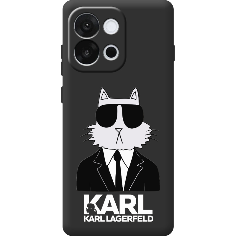 Чорний чохол BoxFace OnePlus 13T Cat in Black