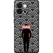 Чорний чохол BoxFace OnePlus 13T Man Pattern