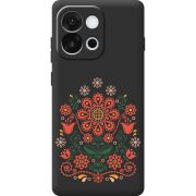 Чорний чохол BoxFace OnePlus 13T Ukrainian Ornament