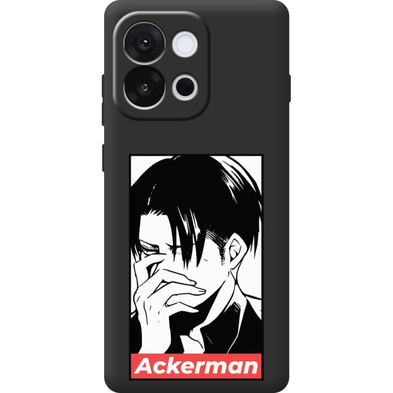 Чорний чохол BoxFace OnePlus 13T Attack On Titan - Ackerman