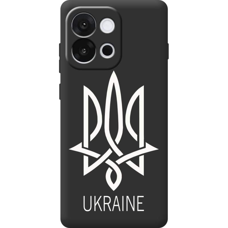 Чорний чохол BoxFace OnePlus 13T Тризуб монограмма ukraine