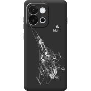 Чорний чохол BoxFace OnePlus 13T Військовий літак