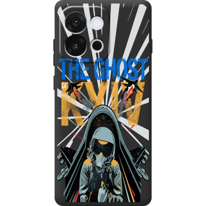 Чорний чохол BoxFace OnePlus 13T Привид Києва в дії