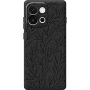 Чорний чохол BoxFace OnePlus 13T Leaves