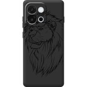 Чорний чохол BoxFace OnePlus 13T Lion