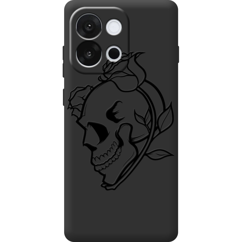 Чорний чохол BoxFace OnePlus 13T Skull and Roses