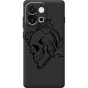 Чорний чохол BoxFace OnePlus 13T Skull and Roses