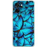 Чохол BoxFace OnePlus Ace 5 Racing лазурные бабочки