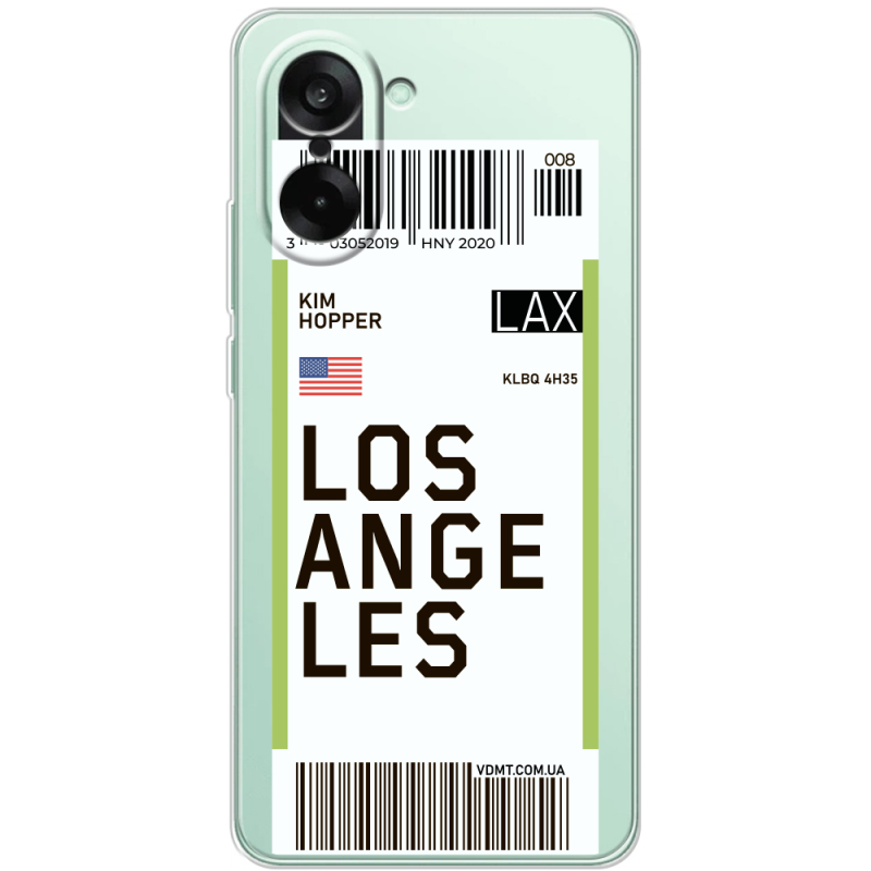 Прозорий чохол BoxFace OnePlus Ace 5 Racing Ticket Los Angeles